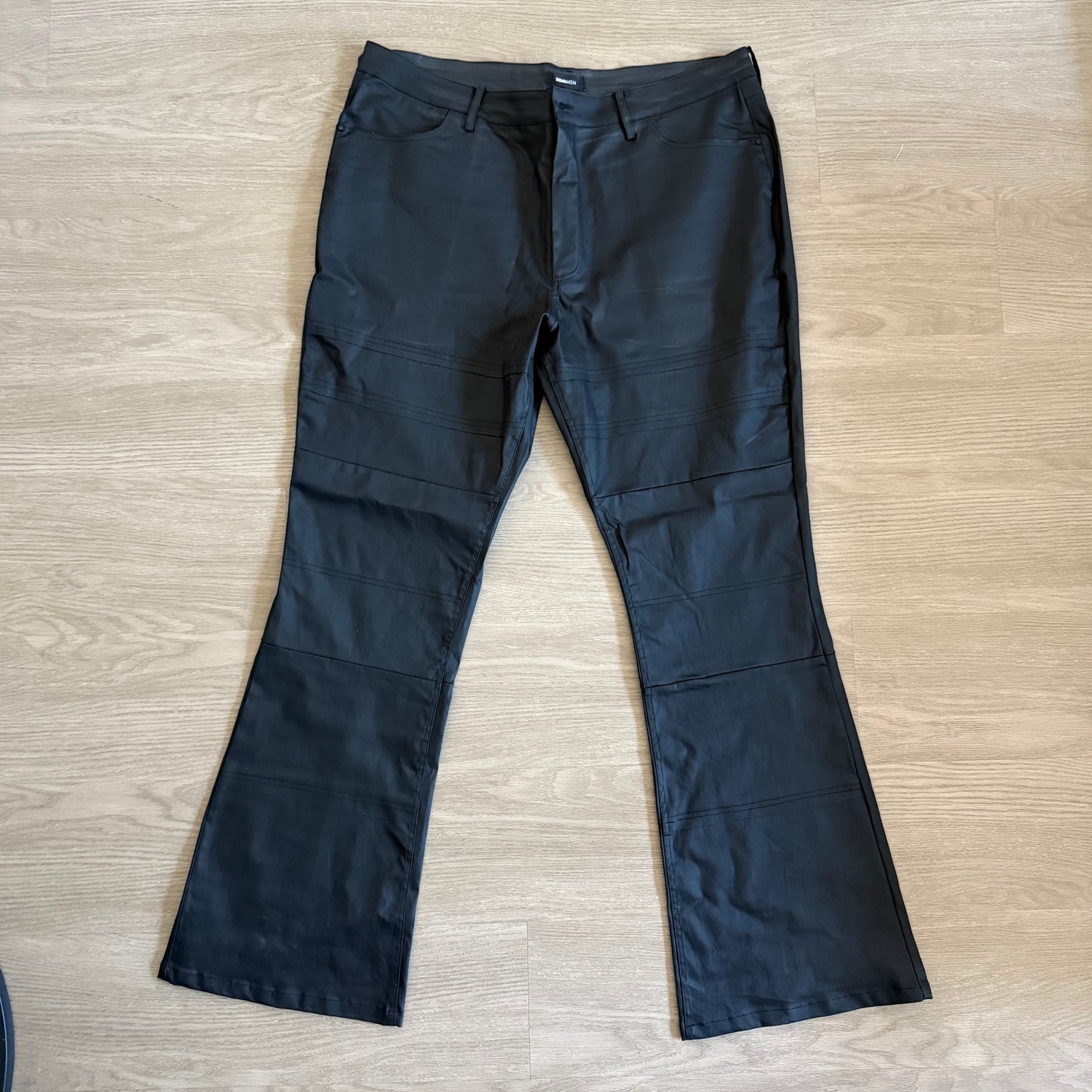 Waxed Flared Stacked Jeans | 42W