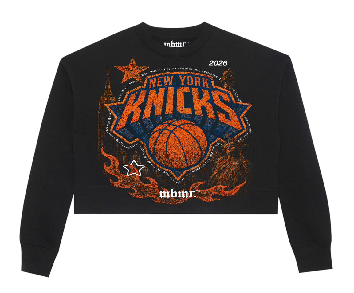 Women's KNICKS '26 Crop Crewneck Sweater